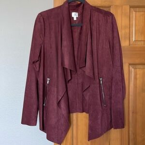 Dress Barn Women’s Jacket. Size M, burgundy